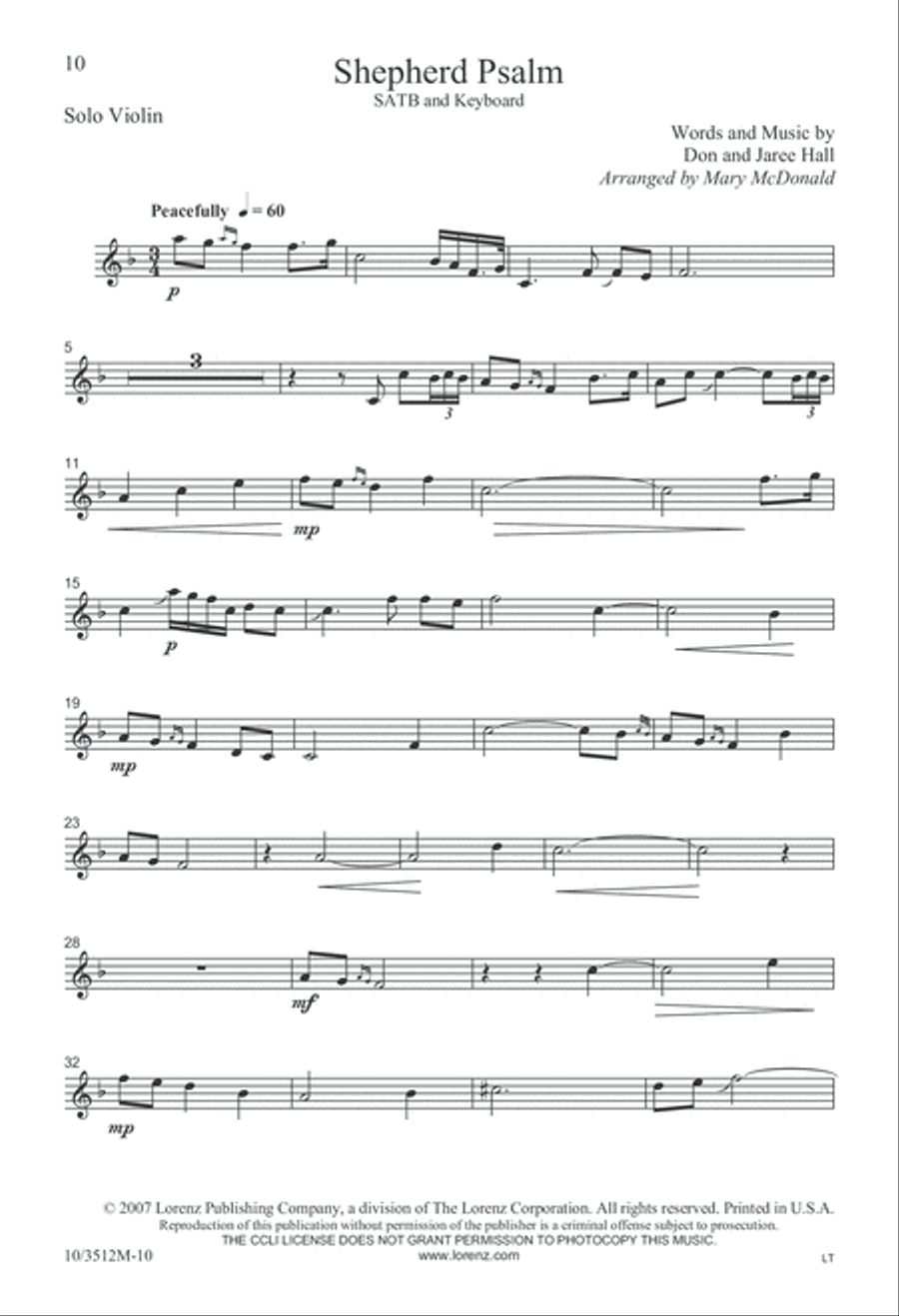 Shepherd Psalm 4-Part scores gallery preview page 11