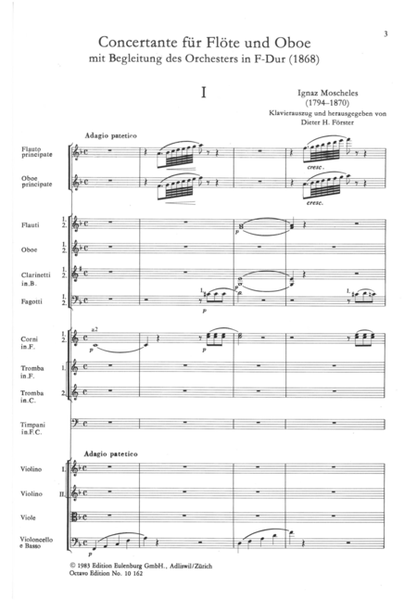 Concertante in F major for flute and oboe