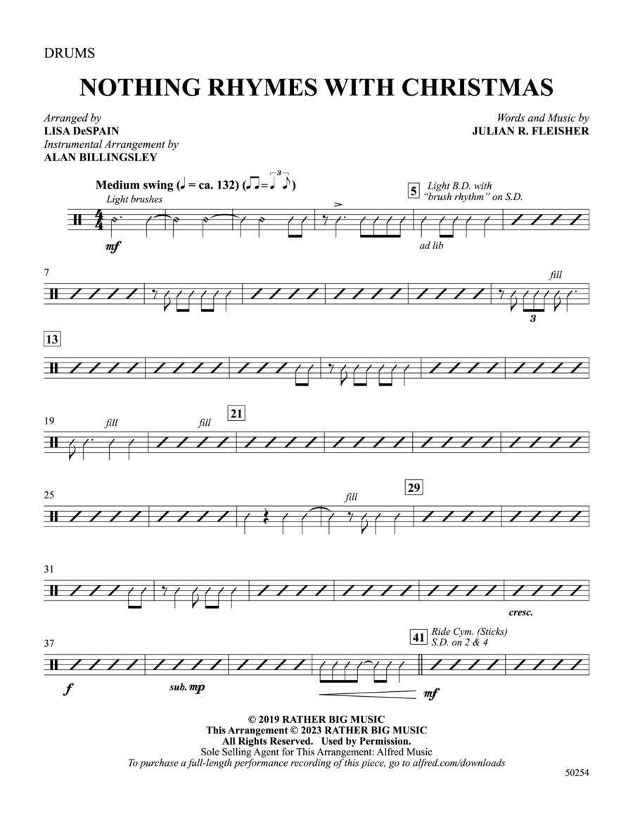 Nothing Rhymes with Christmas: Drums Part scores gallery preview page 1