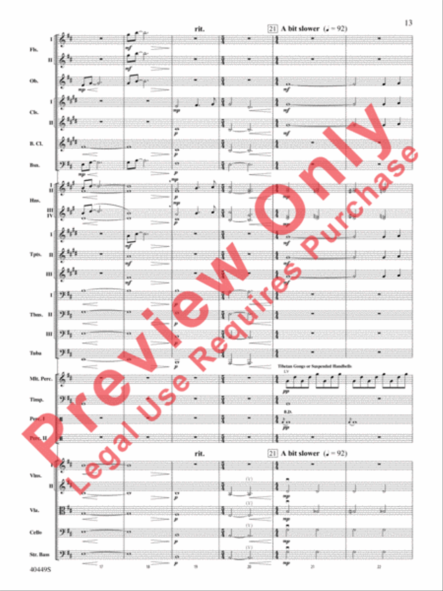 The Hobbit: An Unexpected Journey, Suite from Full Orchestra scores gallery preview page 46