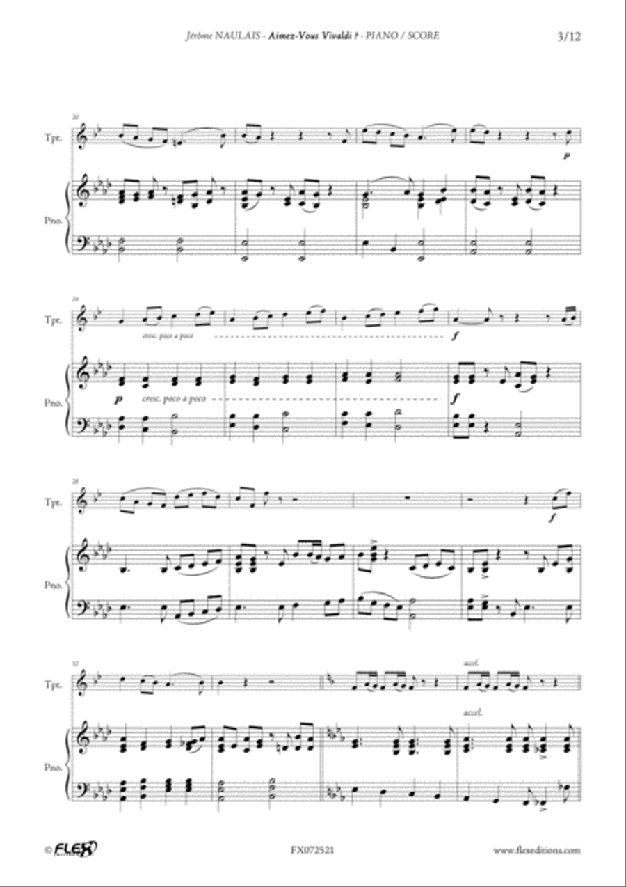 Aimez-Vous Vivaldi? Cornet scores gallery preview page 3