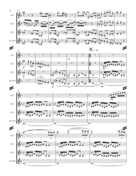 1812 Overture (for Clarinet Quartet) image number null