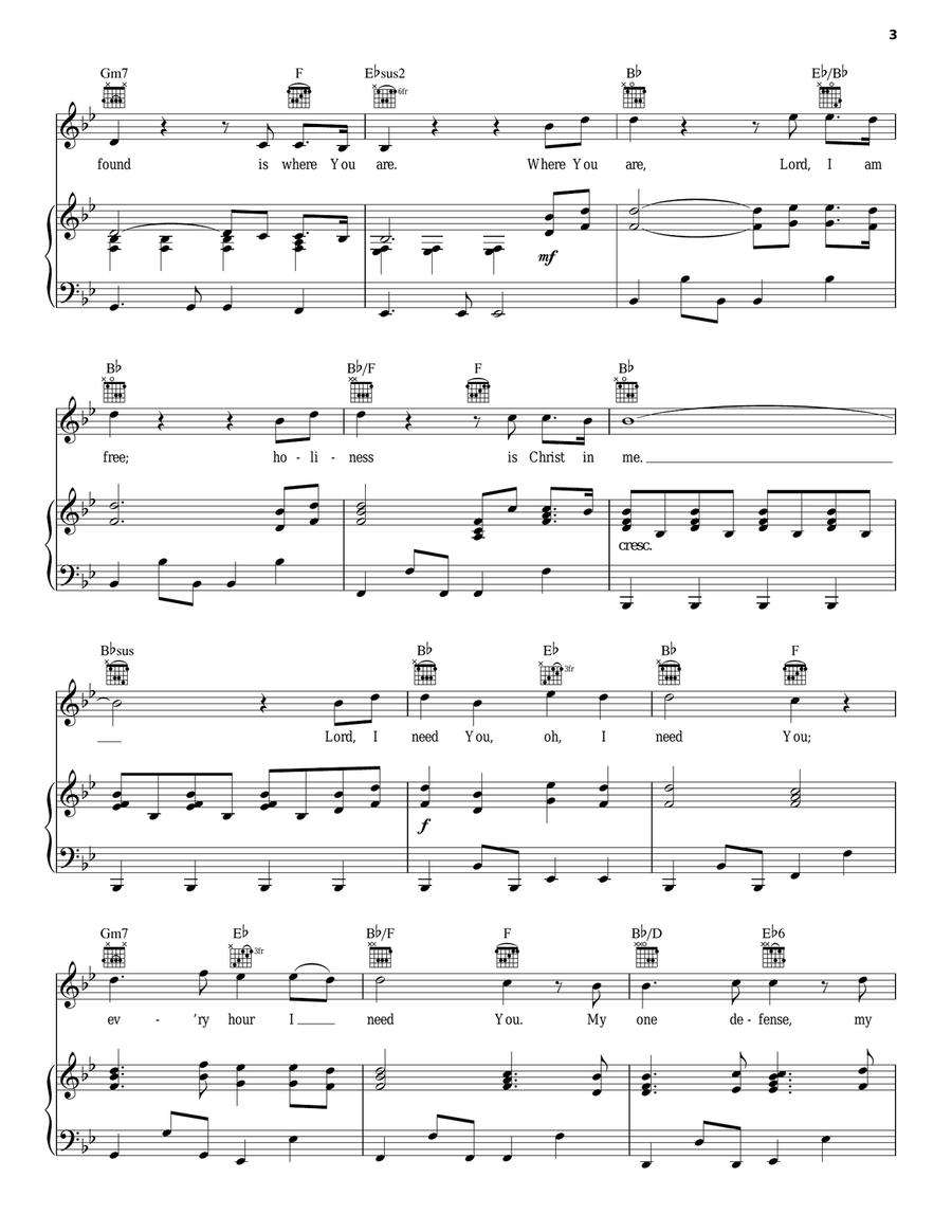 Lord, I Need You Guitar scores gallery preview page 3