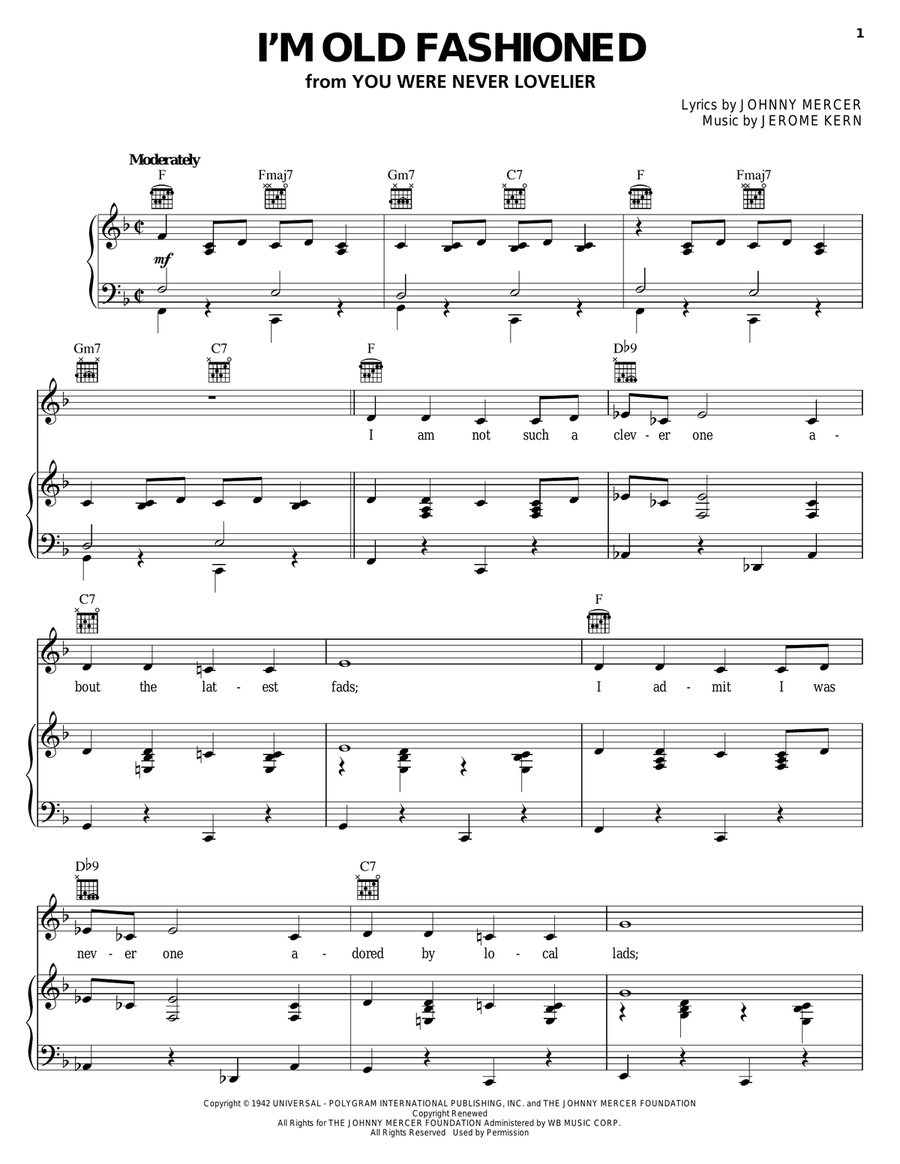 I'm Old Fashioned I'm Old Fashioned Guitar scores gallery preview page 1