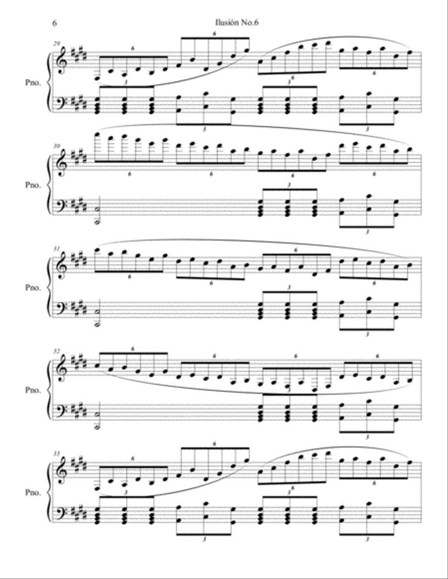 piano ilusion no.6 Piano Solo scores gallery preview page 6