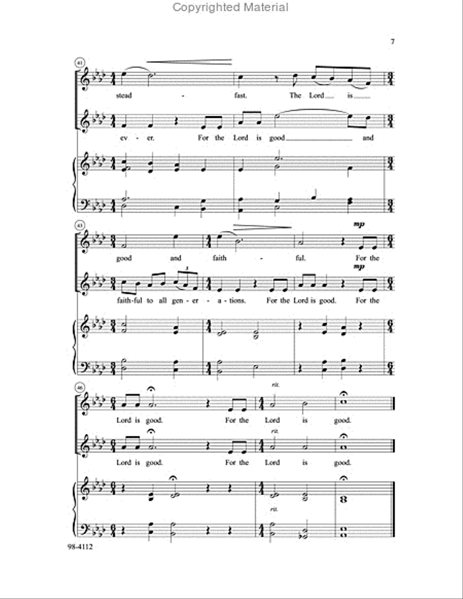 For the Lord Is Good For the Lord Is Good 2-Part scores gallery preview page 7