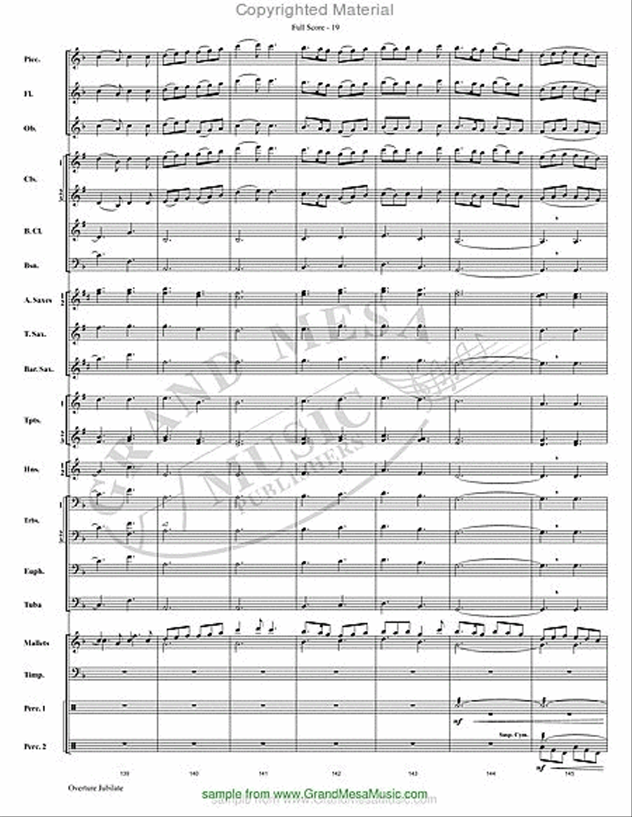Overture Jubilate Concert Band scores gallery preview page 20