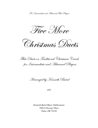 Book cover for Five More Christmas Duets for Flutes