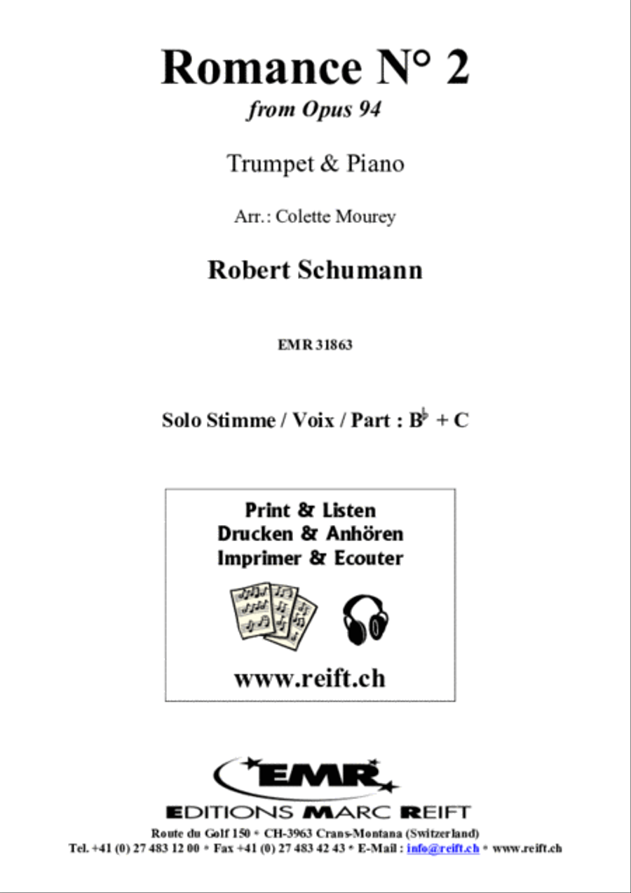 Romance No. 2 Trumpet Solo scores gallery preview page 2
