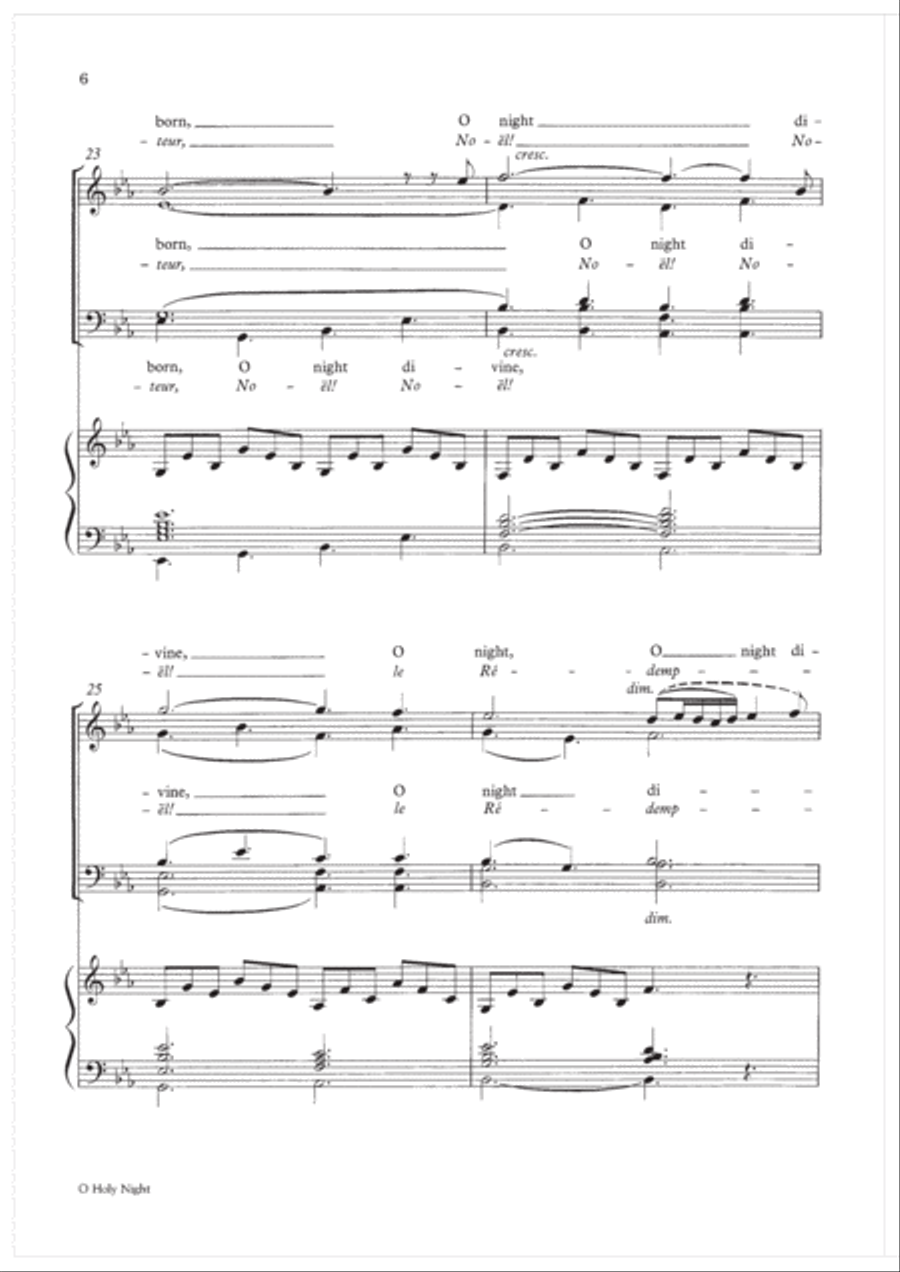O Holy Night O Holy Night 4-Part scores gallery preview page 6