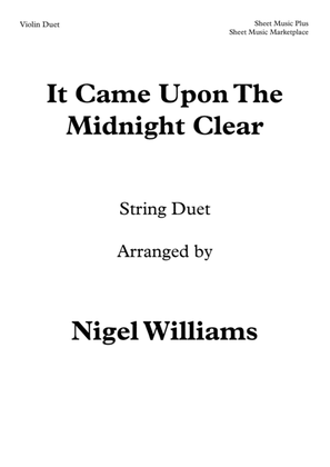 Book cover for It Came Upon The Midnight Clear, for Violin Duet
