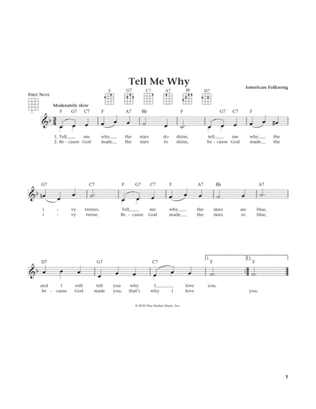 Book cover for Tell Me Why (from The Daily Ukulele) (arr. Liz and Jim Beloff)