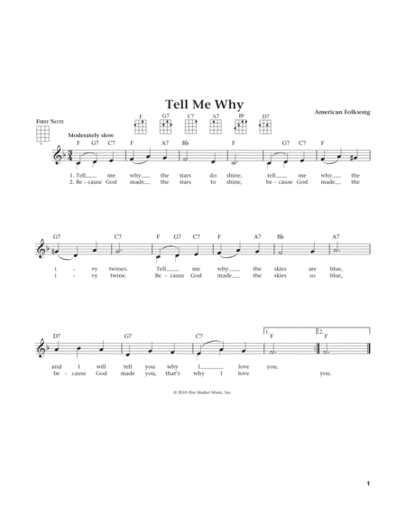 Tell Me Why (from The Daily Ukulele) (arr. Liz and Jim Beloff)