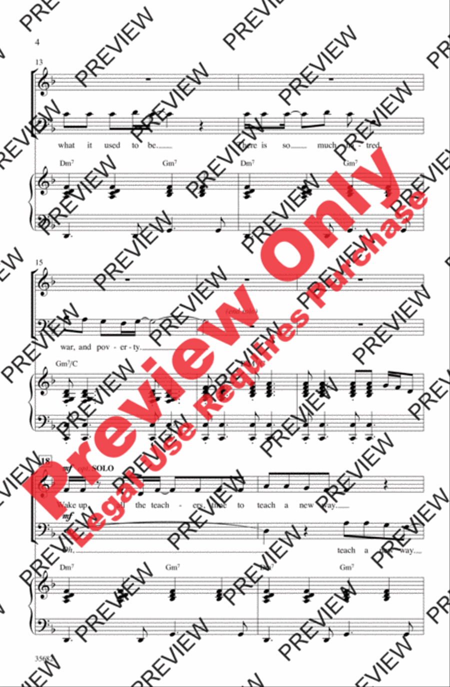 Wake Up Everybody 3-Part scores gallery preview page 4