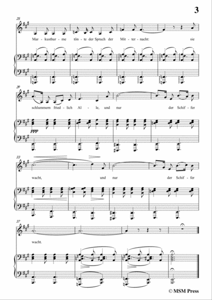 Schubert-Gondelfahrer,in A Major,for Voice&Piano Voice scores gallery preview page 5