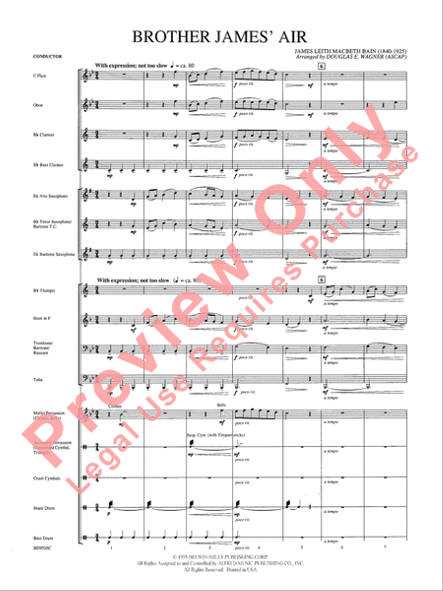 Brother James' Air Concert Band scores gallery preview page 3