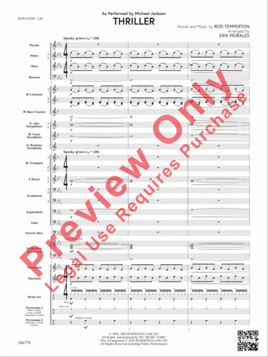 Thriller Thriller Concert Band scores gallery preview page 4