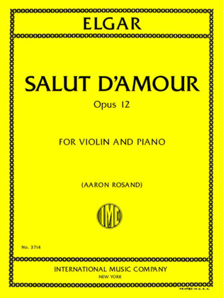 Book cover for Salut D'Amour, Opus 12