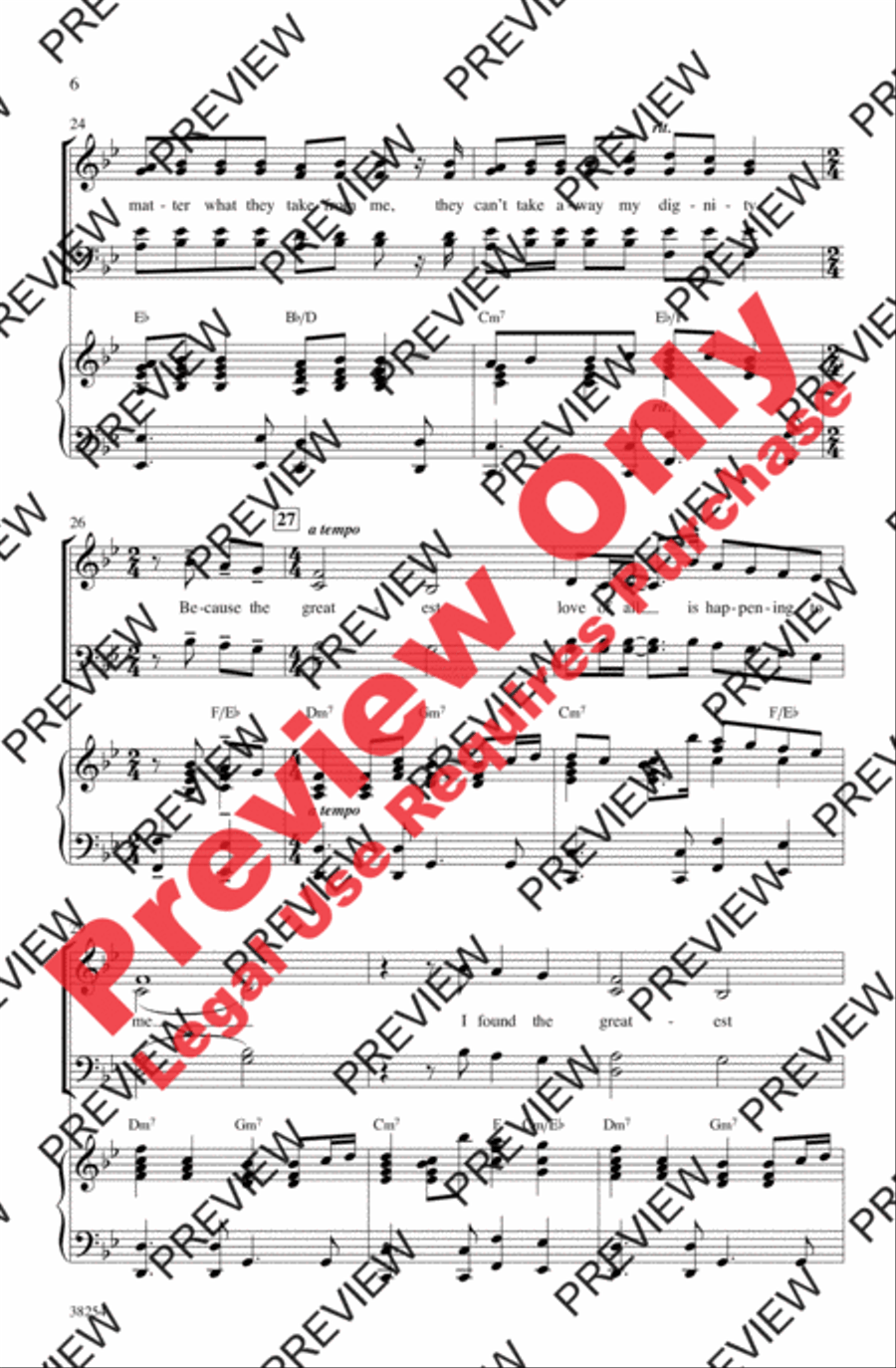 The Greatest Love of All The Greatest Love of All 4-Part scores gallery preview page 6