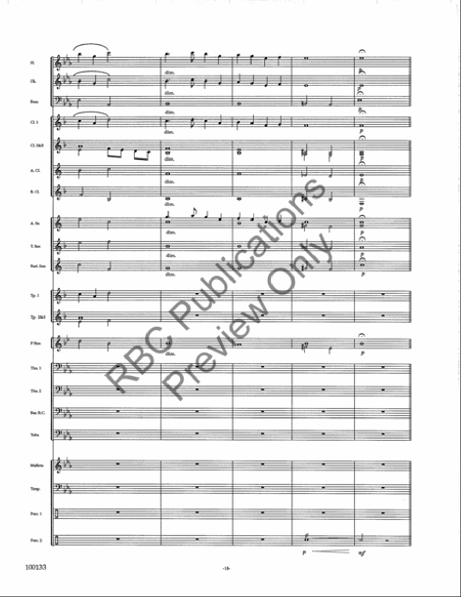 Along The Rio Grande (Score) Concert Band scores gallery preview page 21