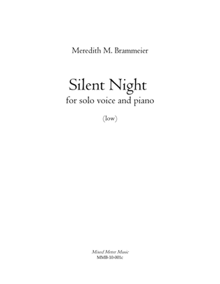 Silent Night for low voice and piano