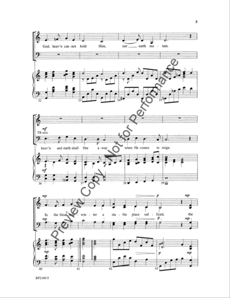 In the Bleak Midwinter - Hayes 4-Part scores gallery preview page 5