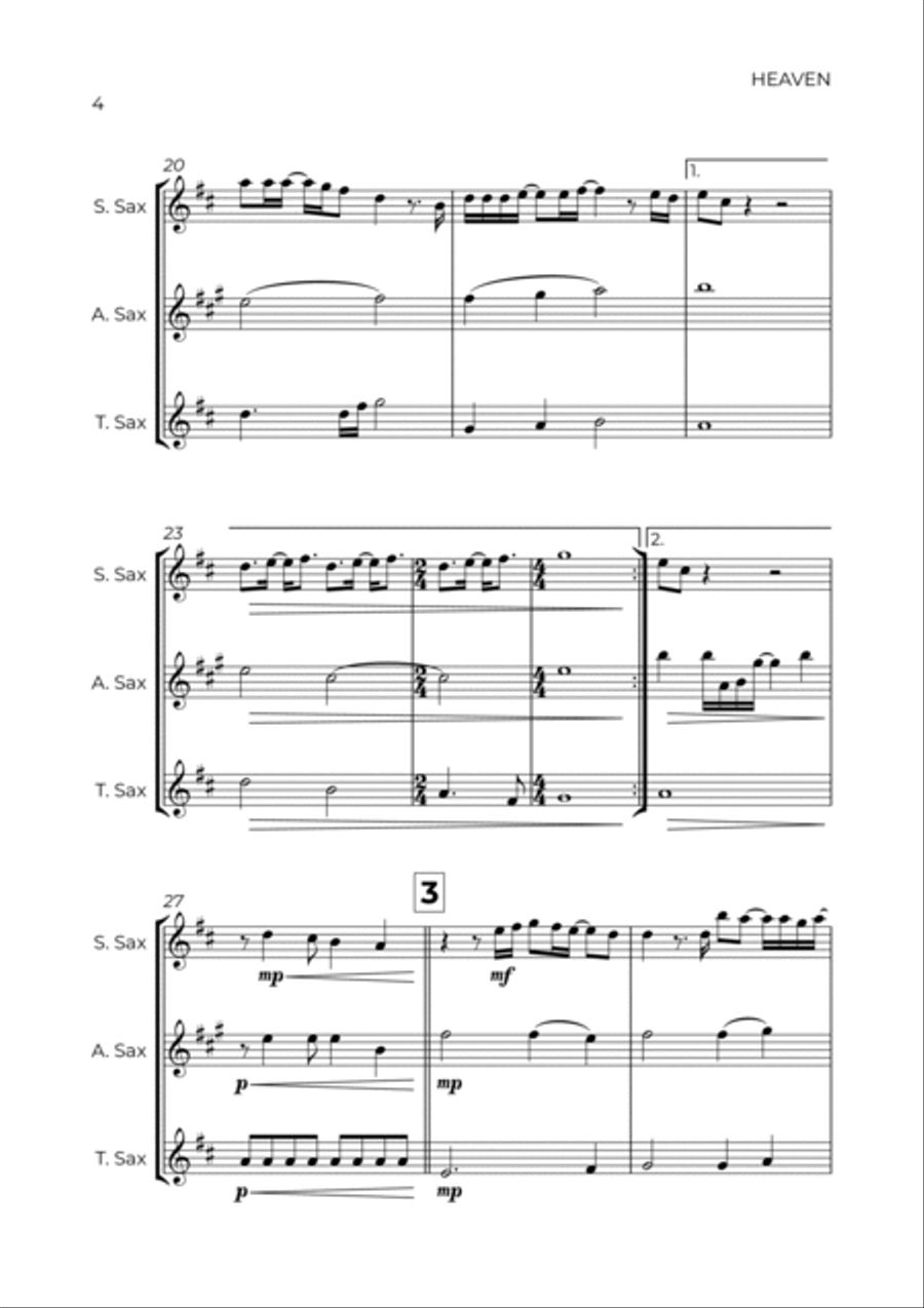 Heaven Woodwind Trio scores gallery preview page 4