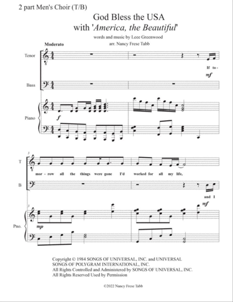 God Bless The U.s.a. TB scores gallery preview page 2