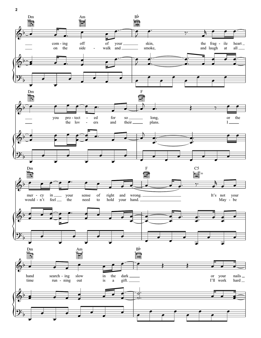 If We Were Vampires Piano, Vocal, Guitar scores gallery preview page 2