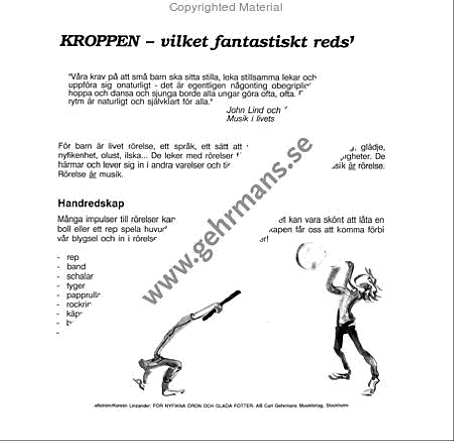 For nyfikna oron och glada fotter - metodbok Collection / Songbook scores gallery preview page 6