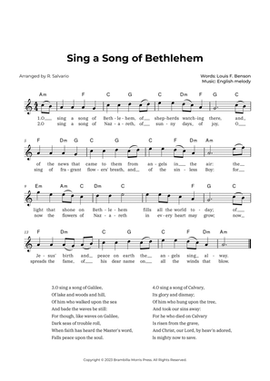 Sing a Song of Bethlehem (Key of A Minor)