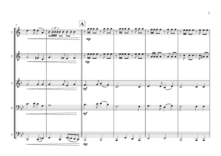 Irish National Anthem ( Amhrán na bhFiann) for Brass Quintet (World National Anthem Series) Brass Quintet scores gallery preview page 3