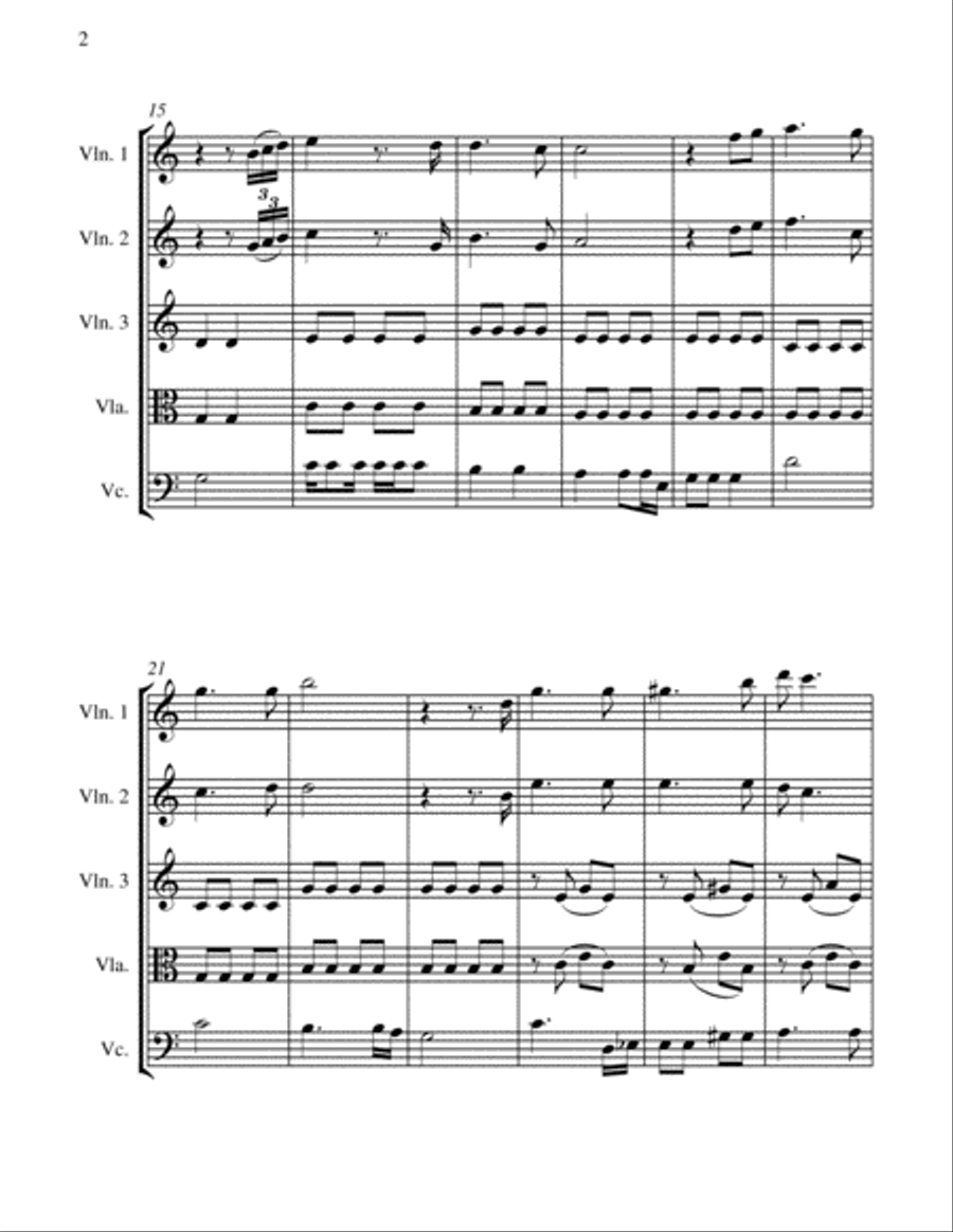 Christmas Time String Quintet scores gallery preview page 5