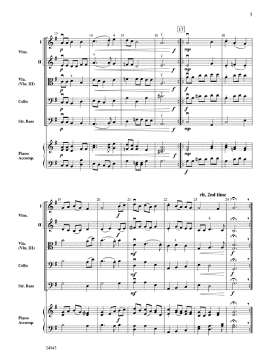 Musik of Shakespeare's Daye String Orchestra scores gallery preview page 3