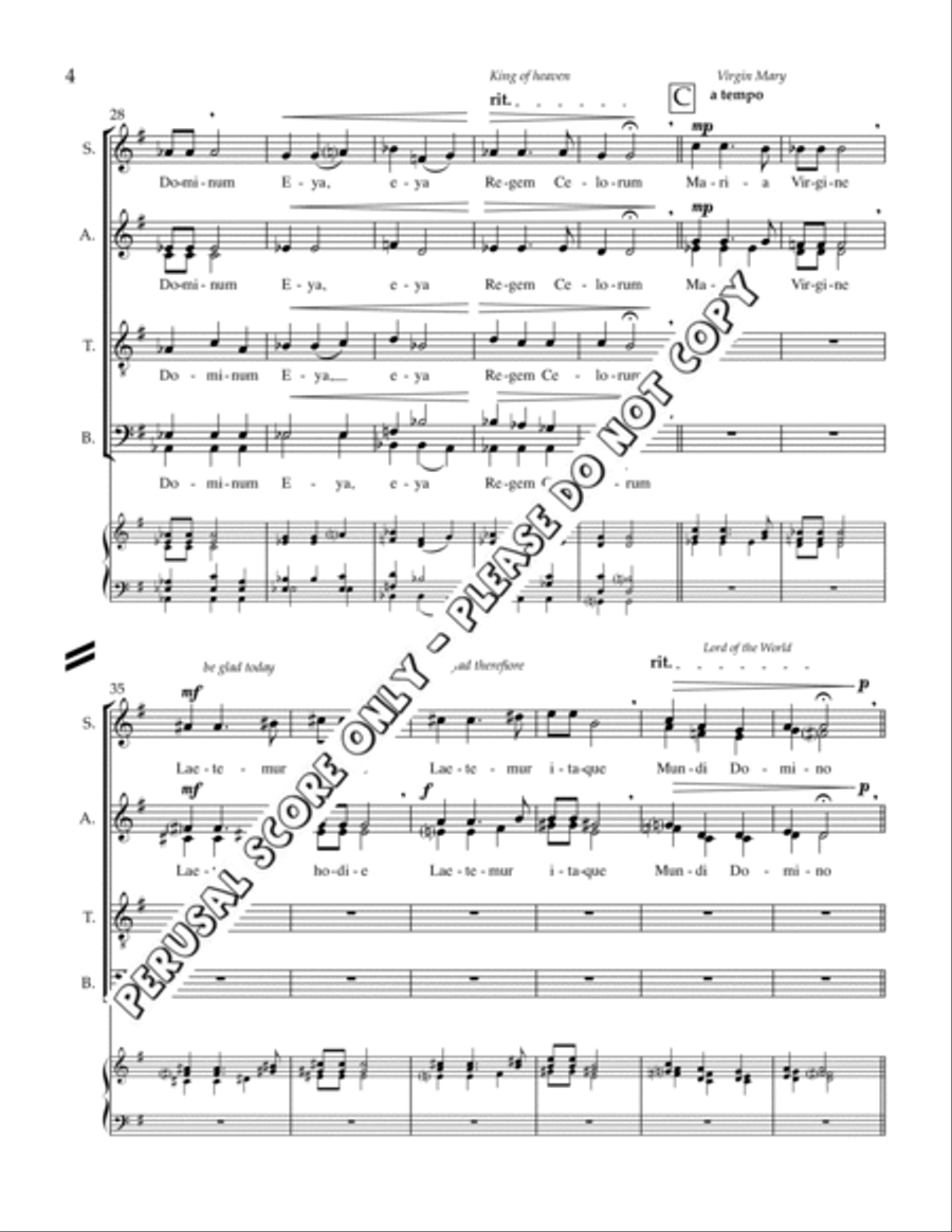 Eya Eya 4-Part scores gallery preview page 4