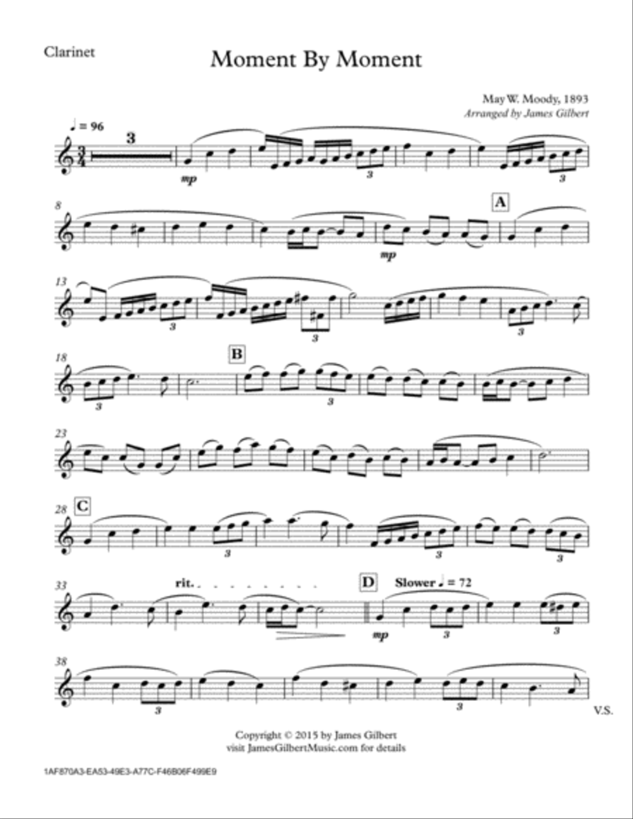 Moment By Moment Moment By Moment Clarinet Solo scores gallery preview page 5