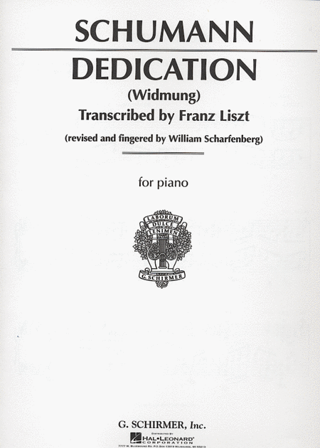Robert Schumann: Dedication (Widmung)