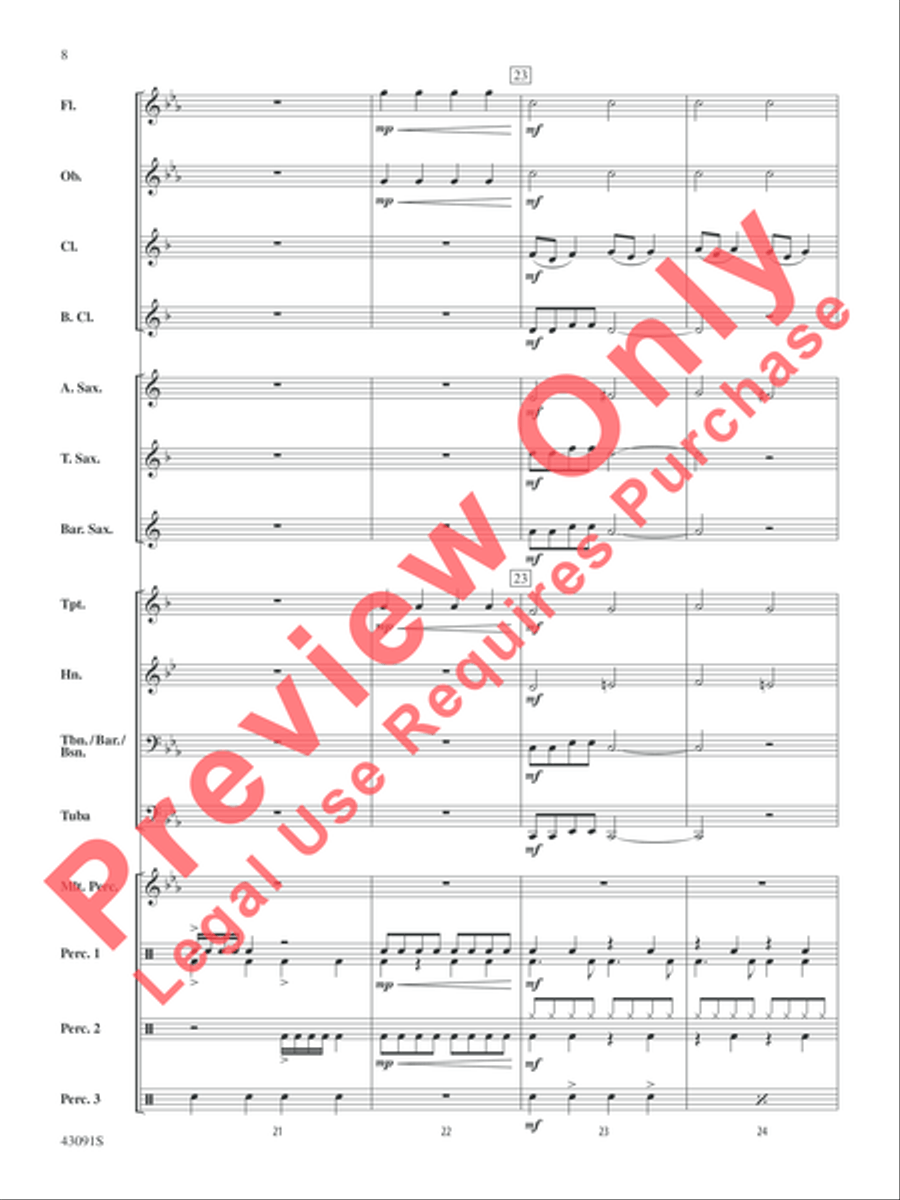 Riders on the Storm Riders on the Storm Concert Band scores gallery preview page 8