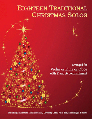 Book cover for 18 Traditional Christmas Solos for Flute/Oboe/Violin