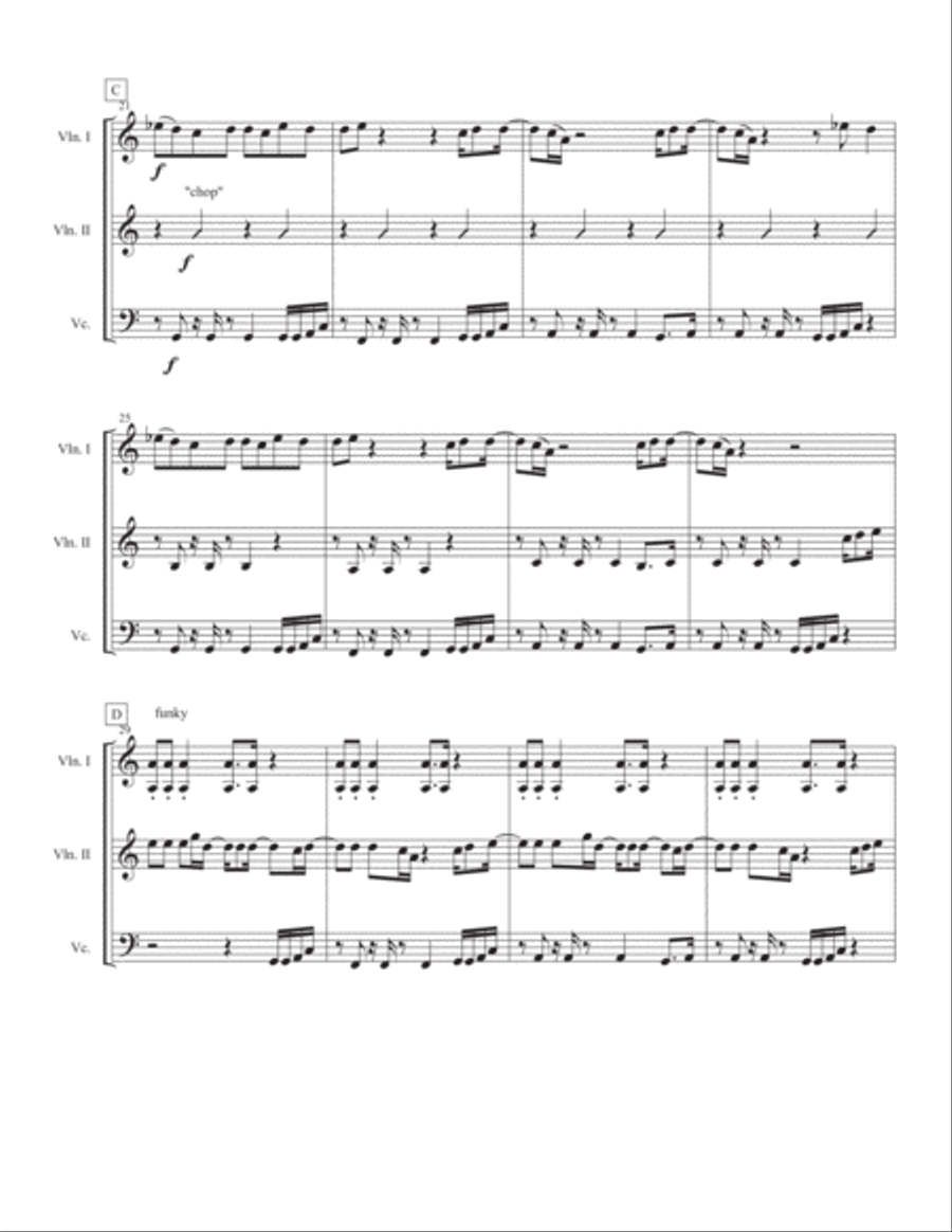 Can't Feel My Face String Trio scores gallery preview page 3