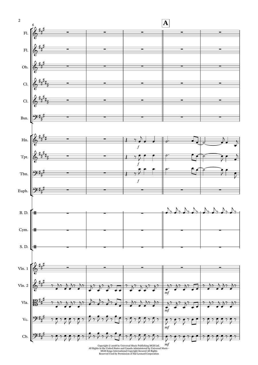 Viva La Vida Full Orchestra scores gallery preview page 2