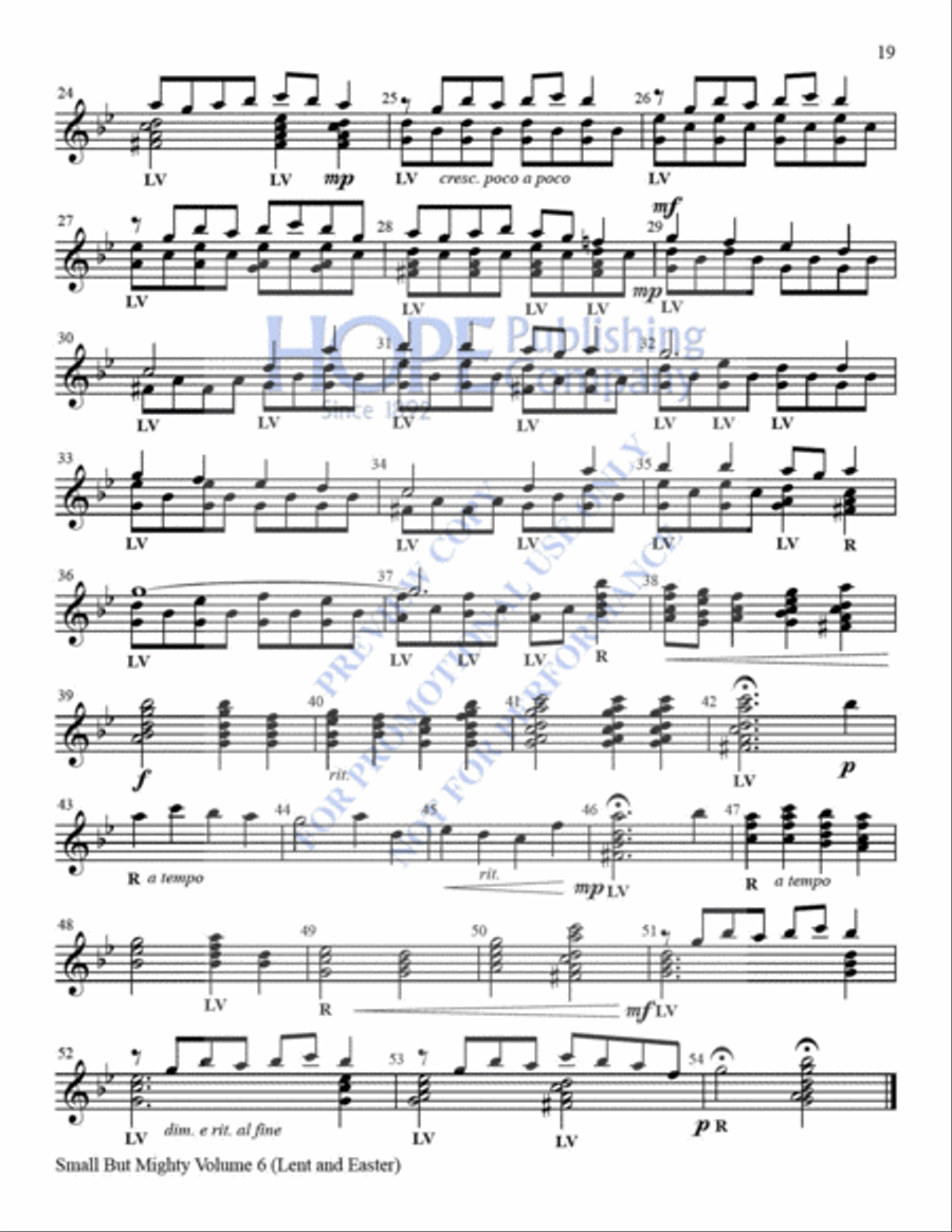 Small But Mighty: Settings for 12 Bells, Vol 6 Handbell Choir scores gallery preview page 20