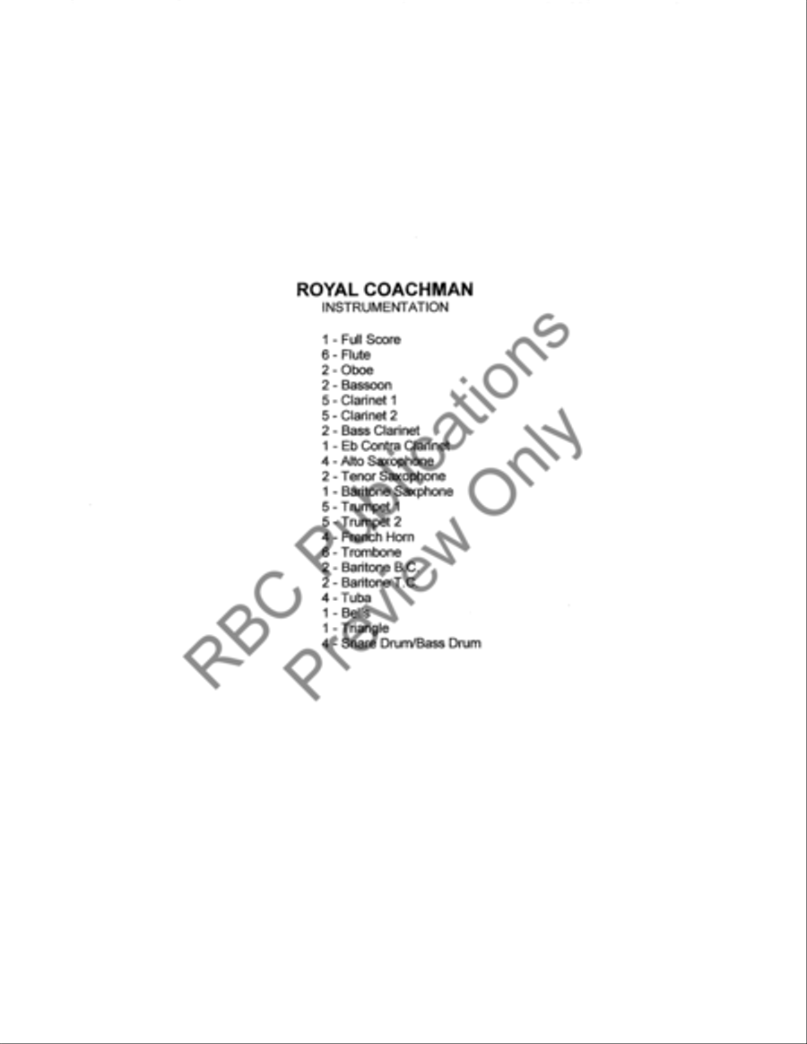 Royal Coachman Royal Coachman Concert Band scores gallery preview page 3