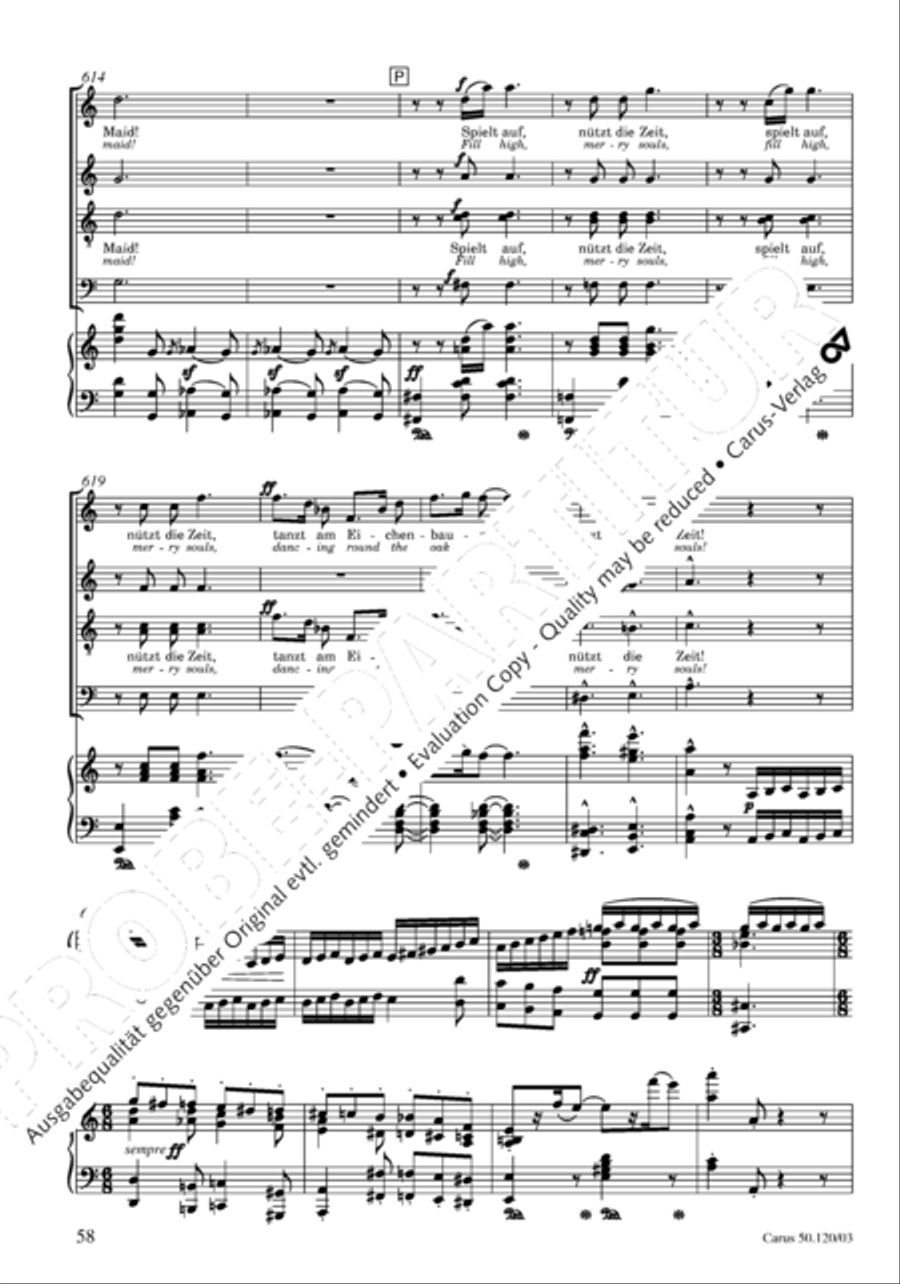 Christoforus + Das Tochterlein des Jairus (Gesamtausgabe, Bd. 9) 4-Part scores gallery preview page 59