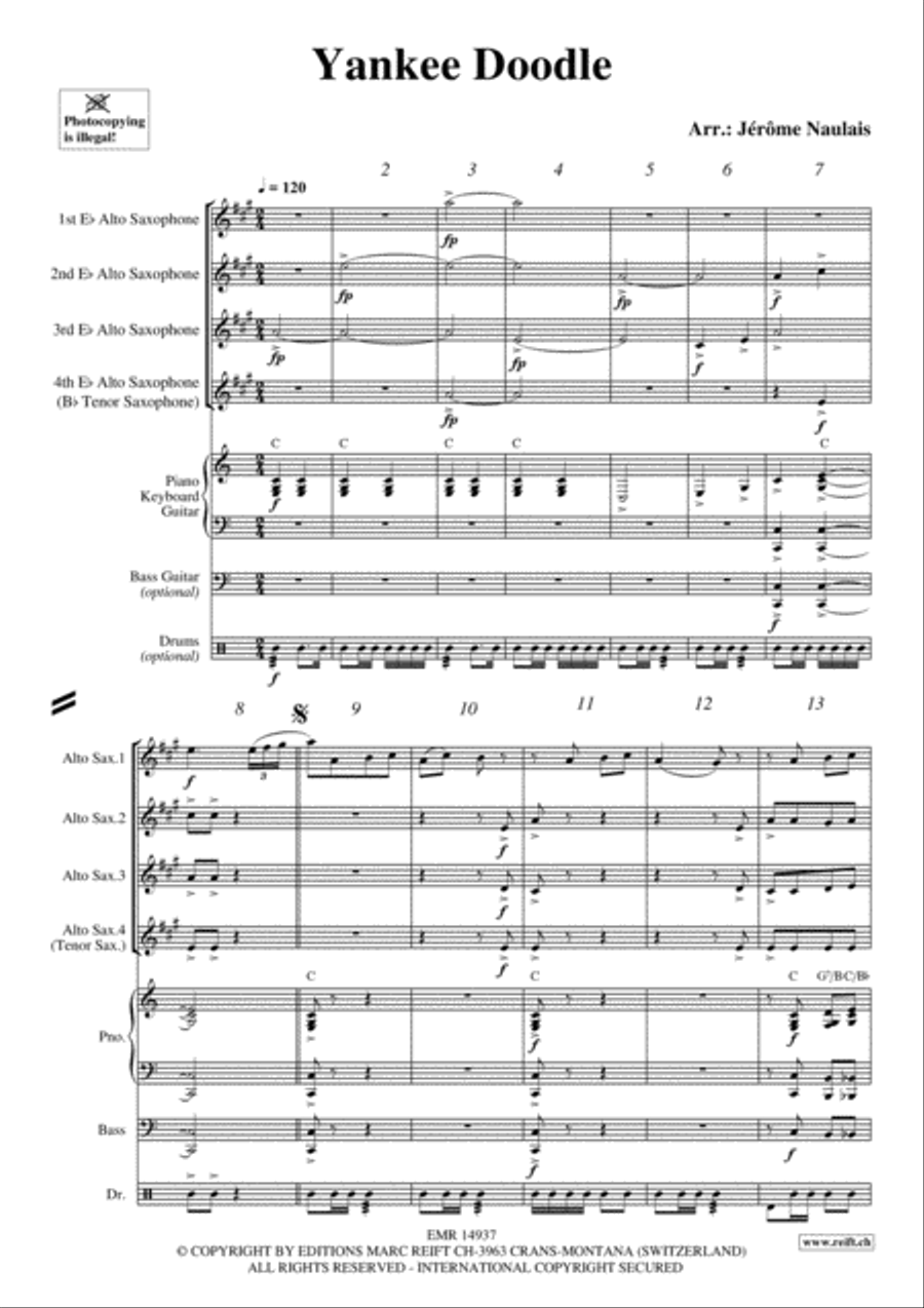 Yankee Doodle Yankee Doodle Alto Saxophone scores gallery preview page 3