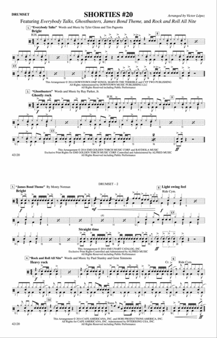 Shorties #20: Drums Shorties #20: Drums Marching Band scores gallery preview page 1