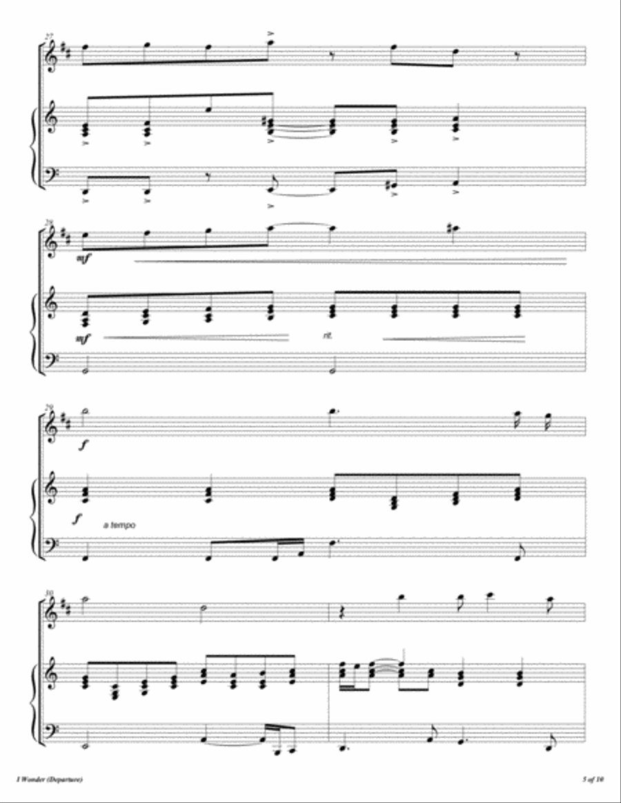 I Wonder Trumpet Solo scores gallery preview page 6