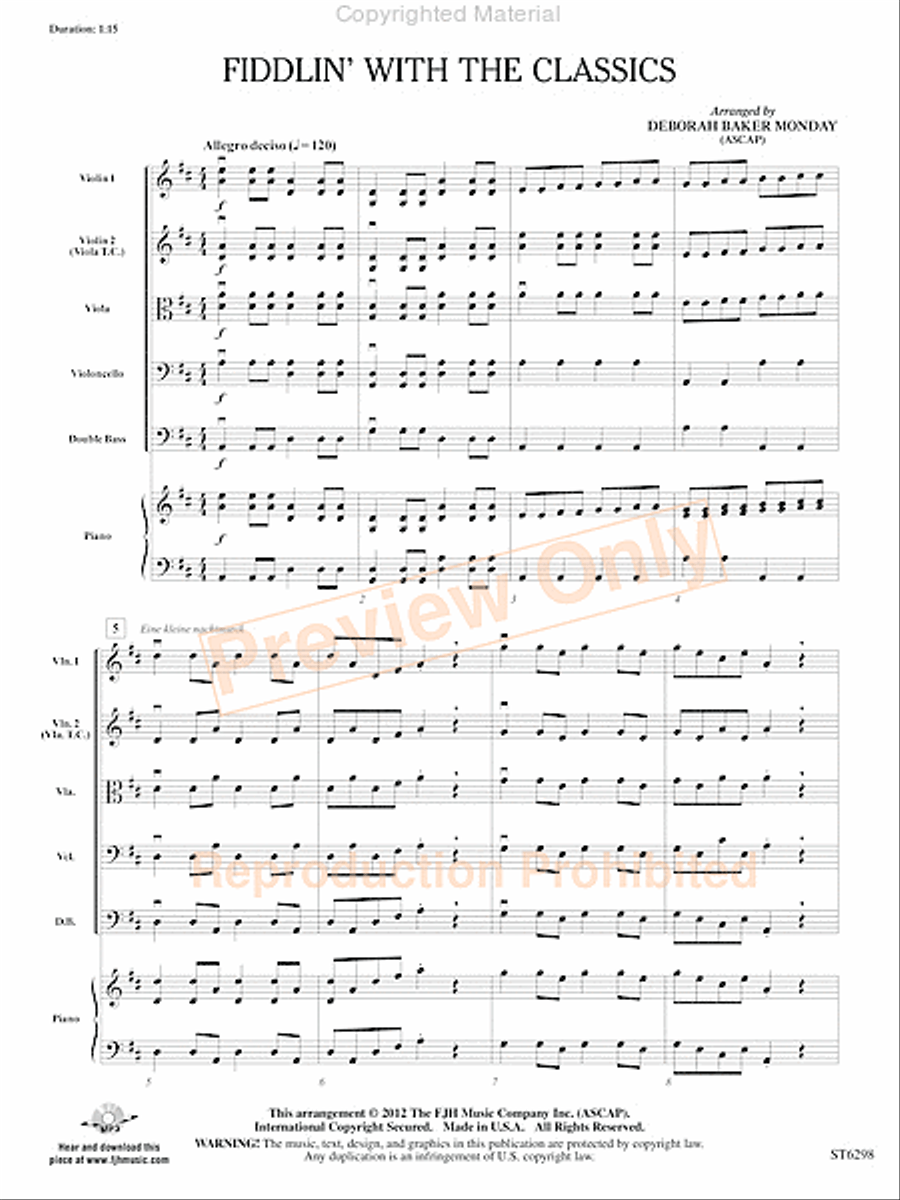 Fiddlin' with the Classics String Orchestra scores gallery preview page 4
