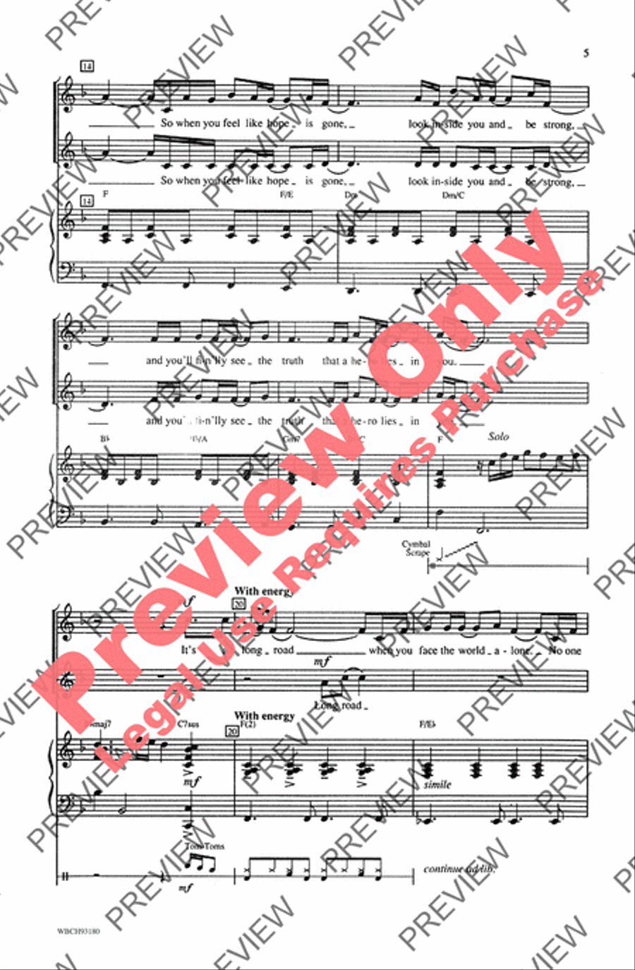 Hero Unison Choir scores gallery preview page 4