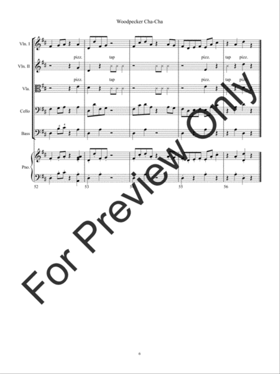 Woodpecker Cha-Cha Woodpecker Cha-Cha String Orchestra scores gallery preview page 9